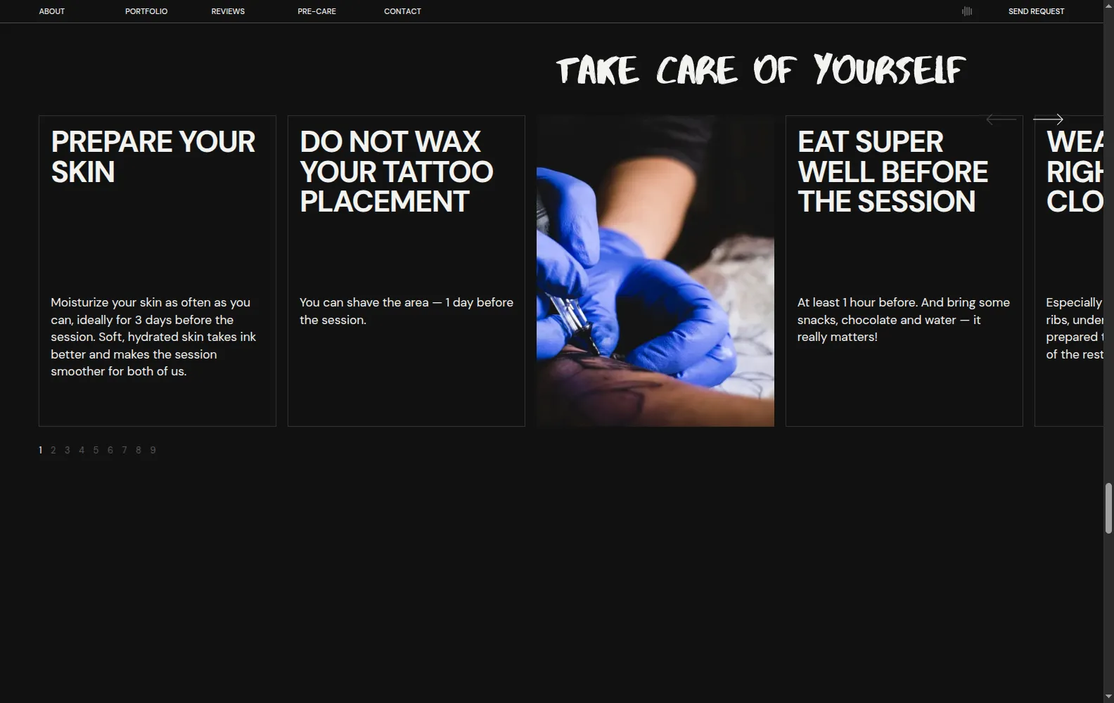 Before the session: take care of yourself